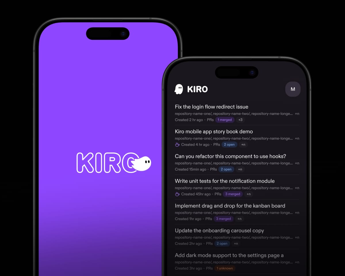 Kiro Mobile application on iOS - coding from your phone